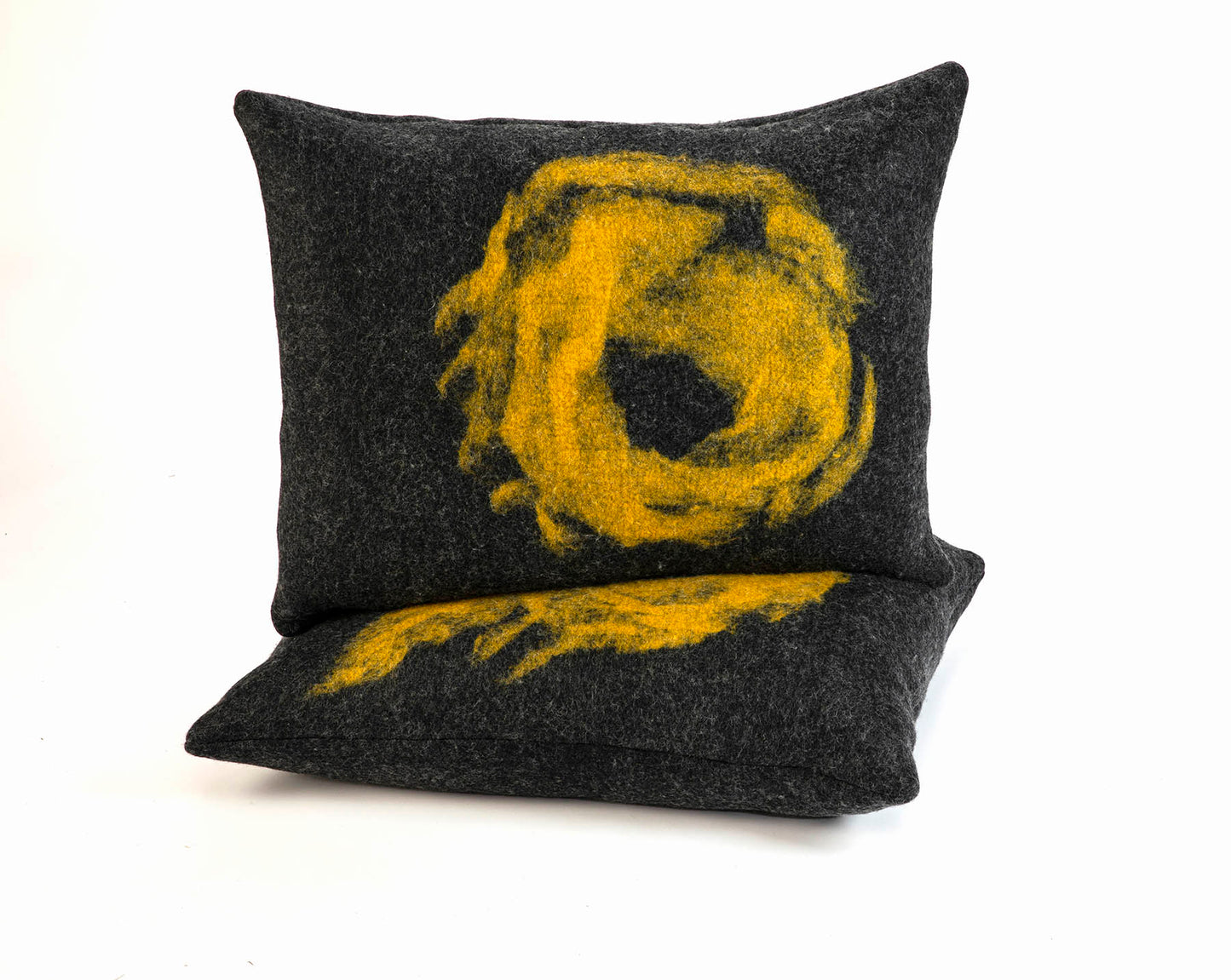 Black Saffron Wool Pillow