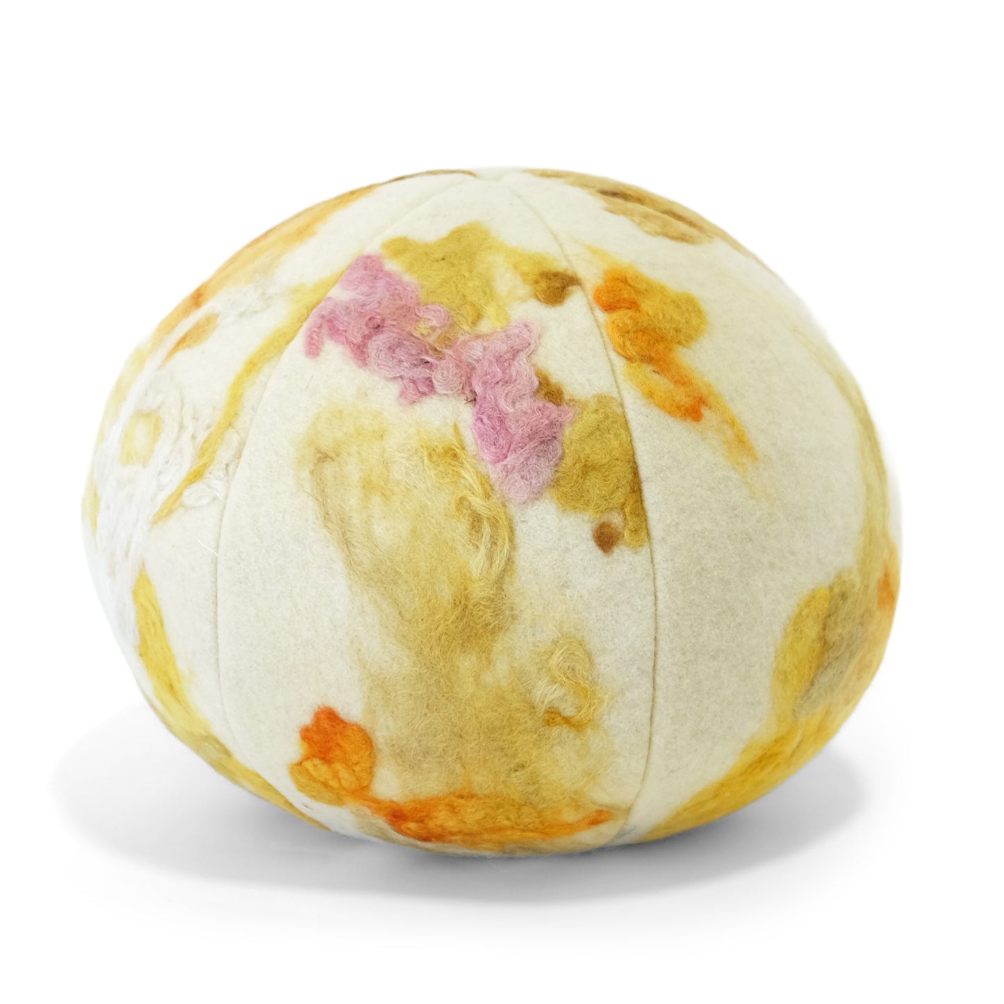 Gotland Turmeric Wool Snowball Pillow