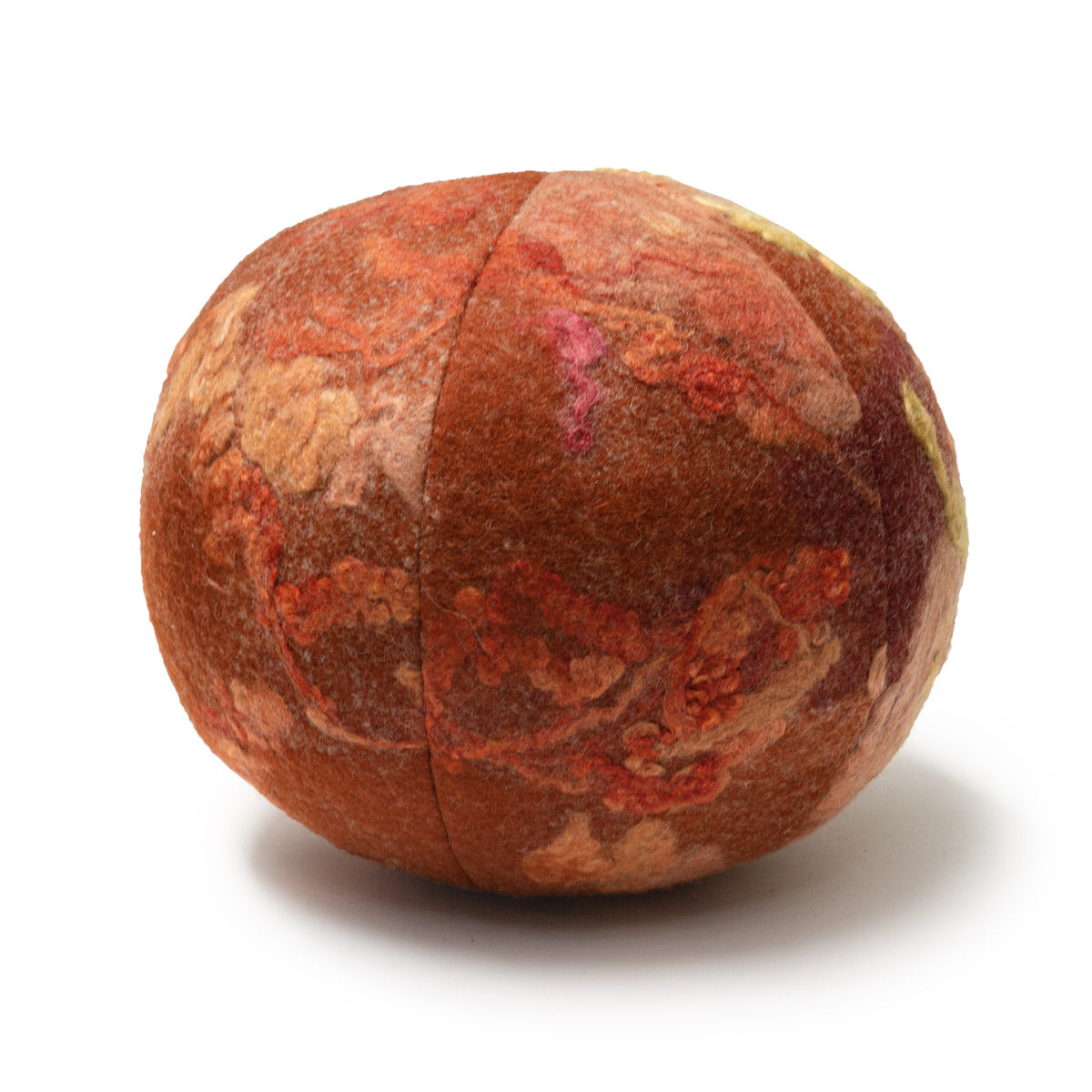Blood Orange Wool Snowball Pillow