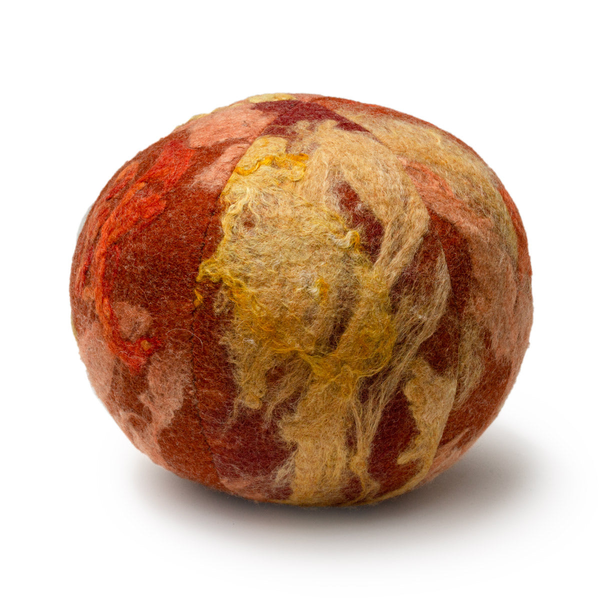 Blood Orange Wool Snowball Pillow