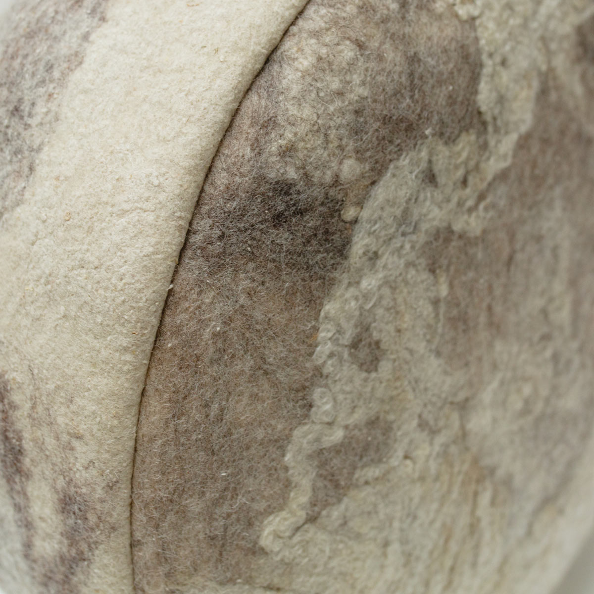 Wood Dragon Light Wool Round Pillow