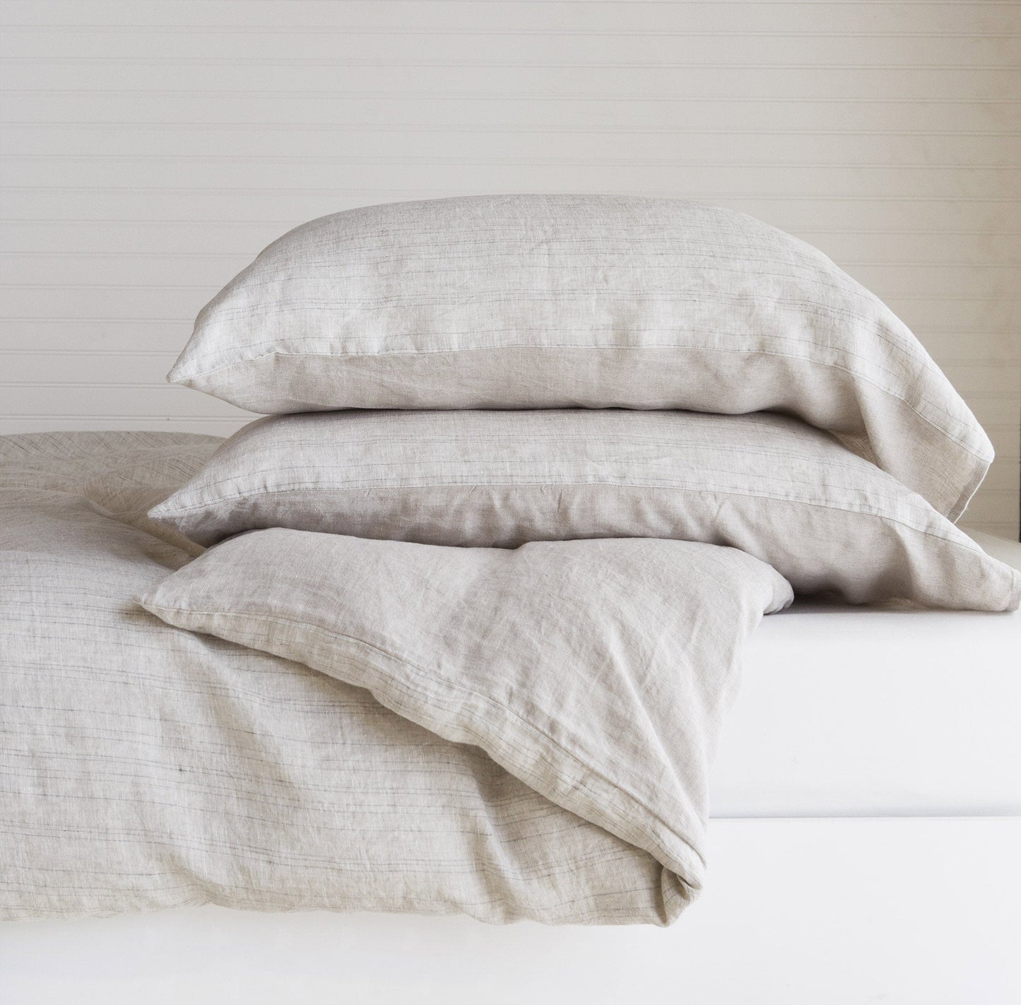 Ashley Linen Duvet Cover Dark Grey/Light Grey - JG Switzer