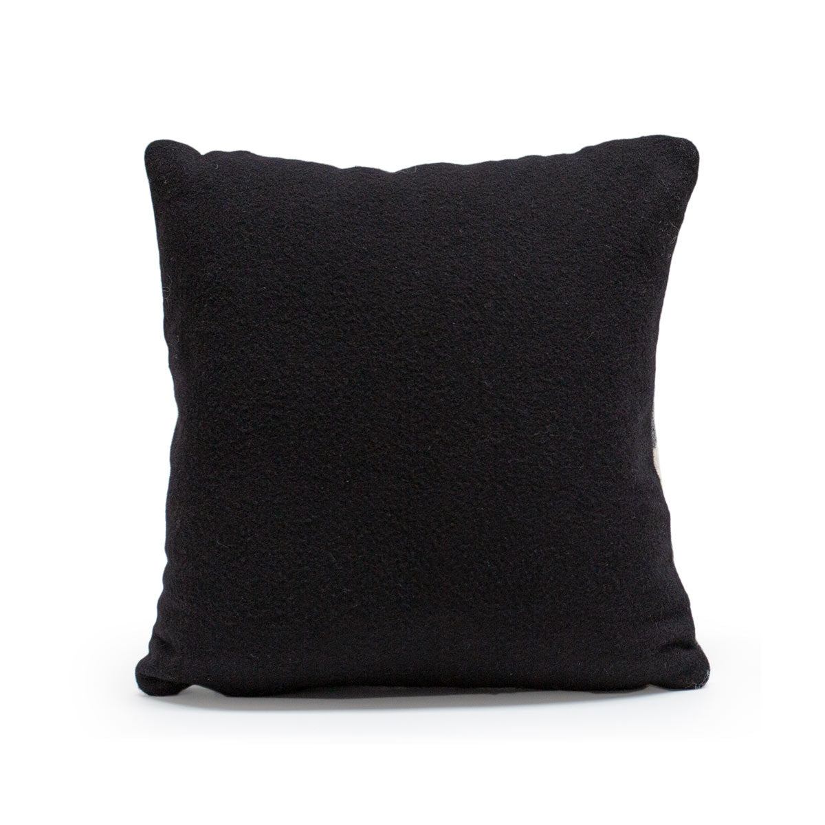 Abstract Black and White Wool Pillow - 20