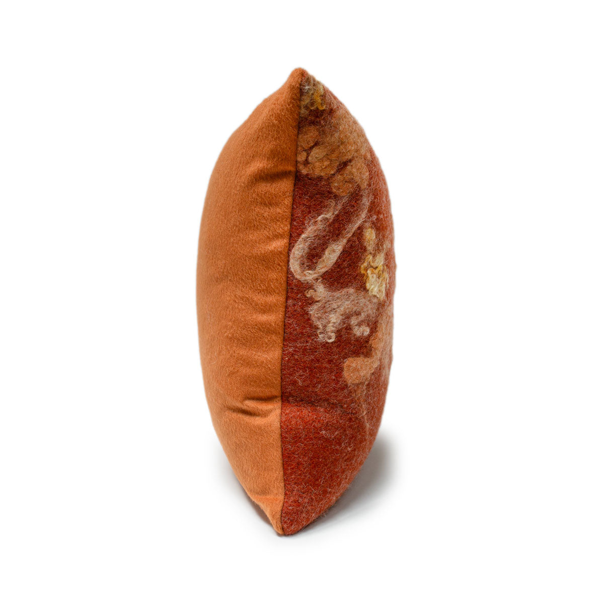 Blood Orange Wool Pillow with Prima Alpaca Back in Italian Clay