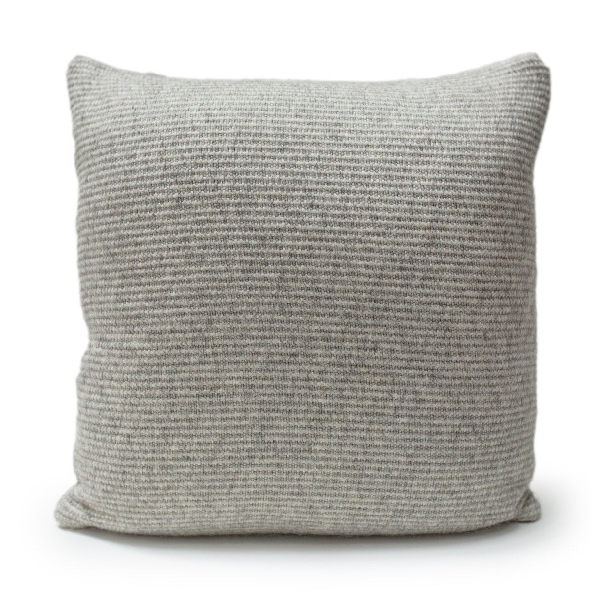 Grey Ribbon Wool Pillow 20x20