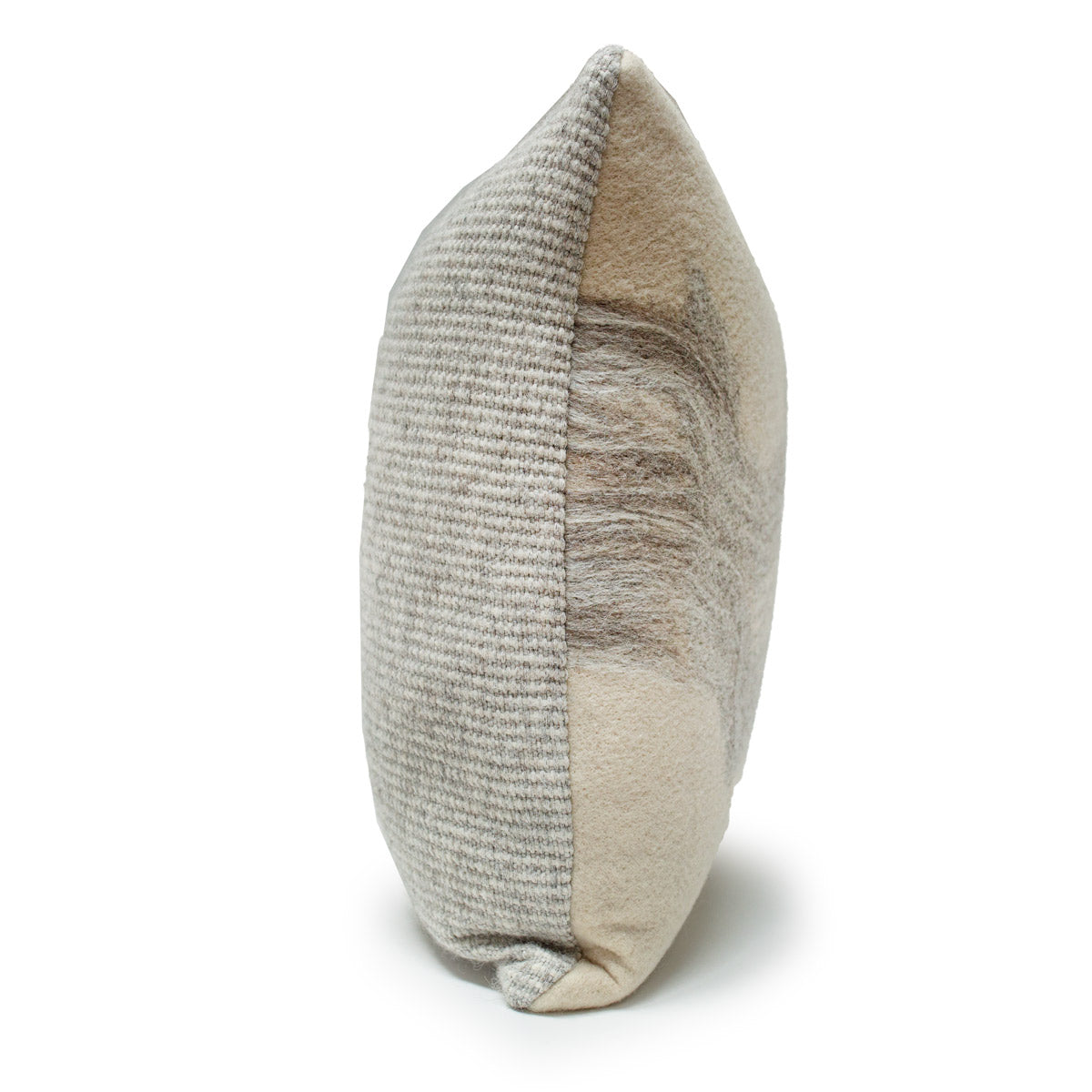 Grey Ribbon Wool Pillow 20x20