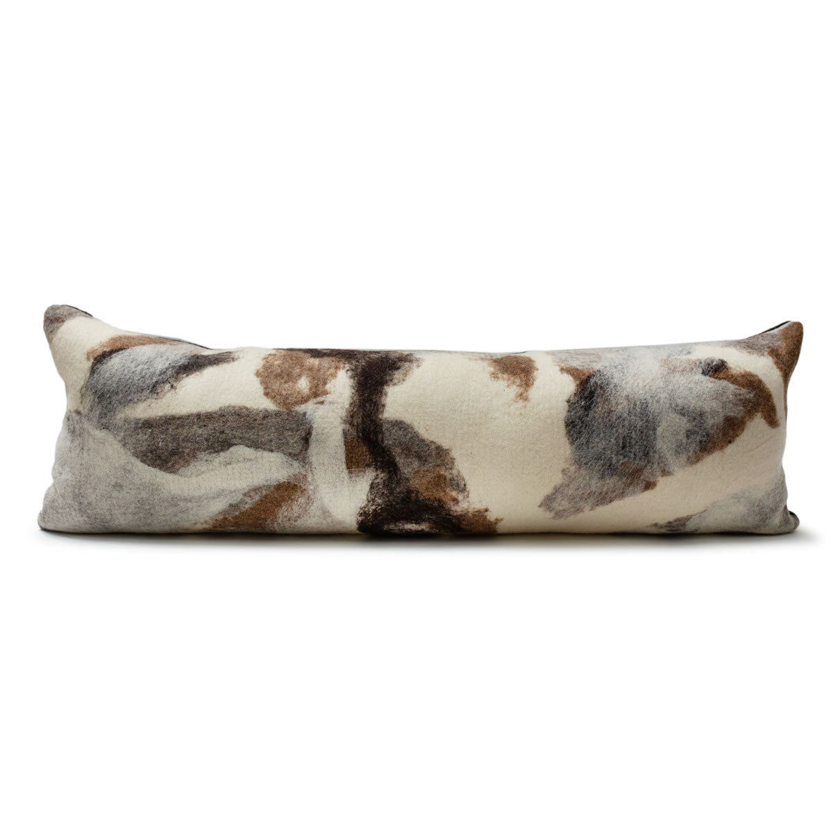 Tahoe With Cream Wool Body Pillow with Prima Alpaca Back in Plaid Espresso
