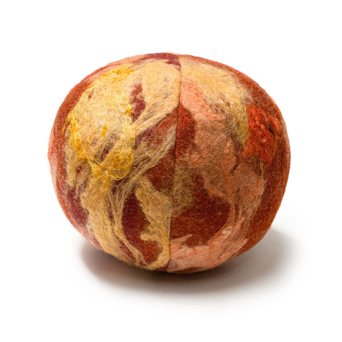 Blood Orange Wool Snowball Pillow