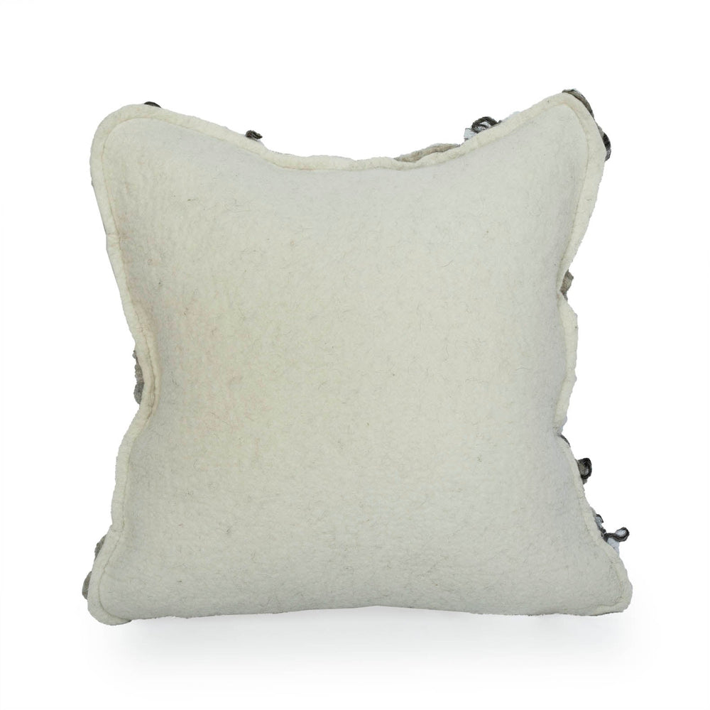 
                      
                        Charcoal Grey Wet Felted Curlicue Pillow - JG Switzer
                      
                    