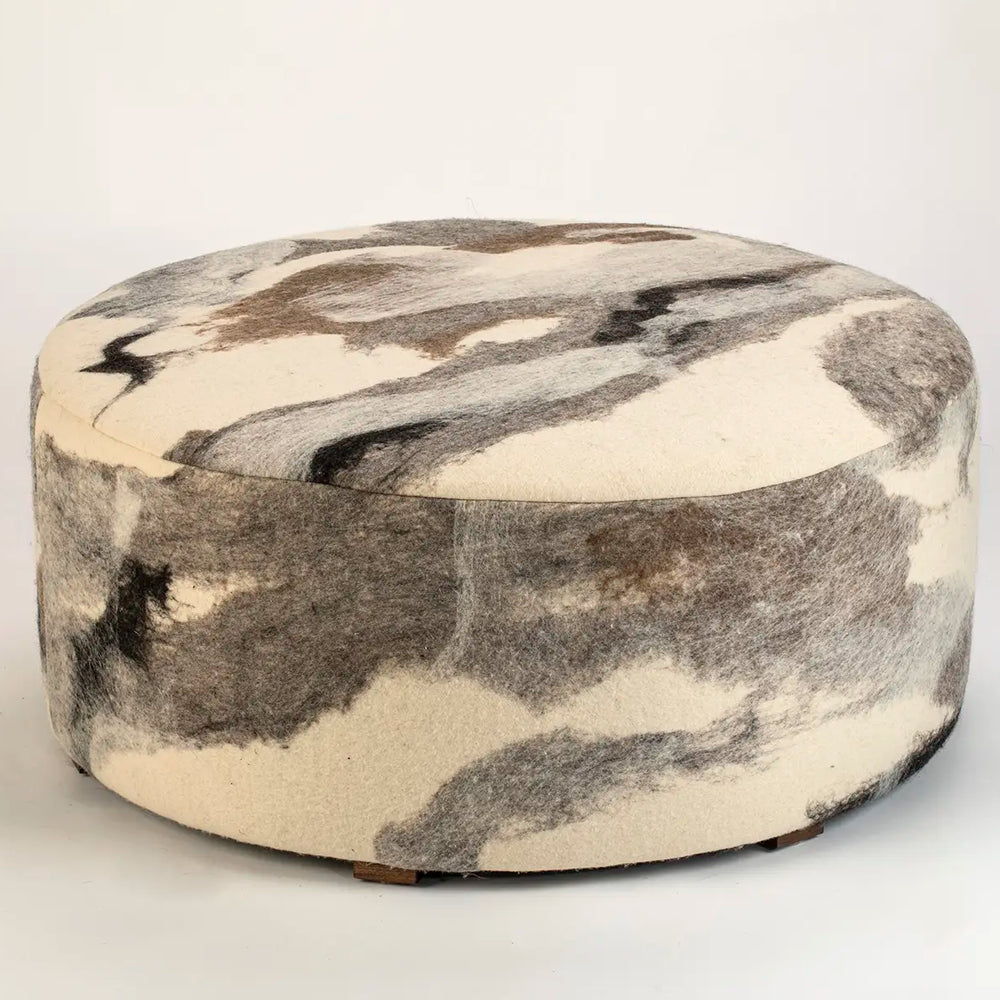 Large Round Ottoman in Tahoe