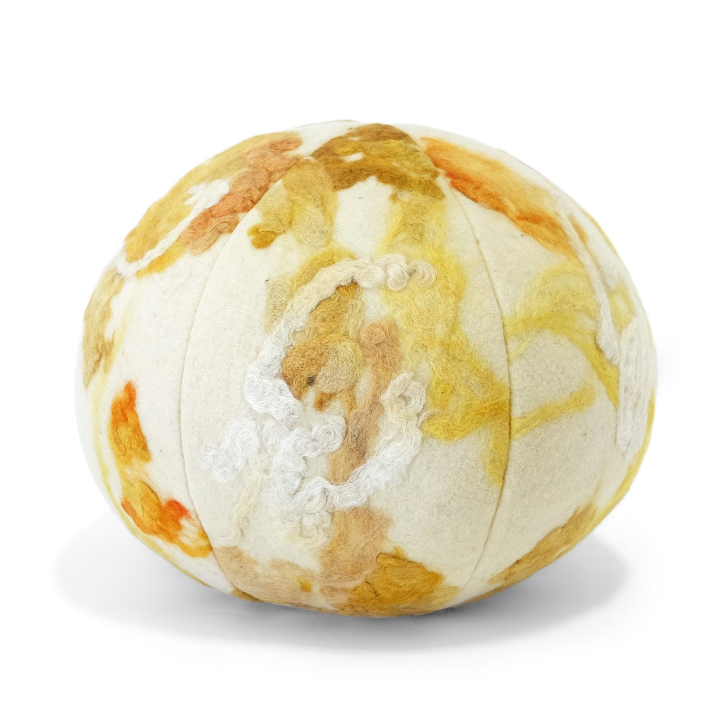Gotland Turmeric Wool Snowball Pillow