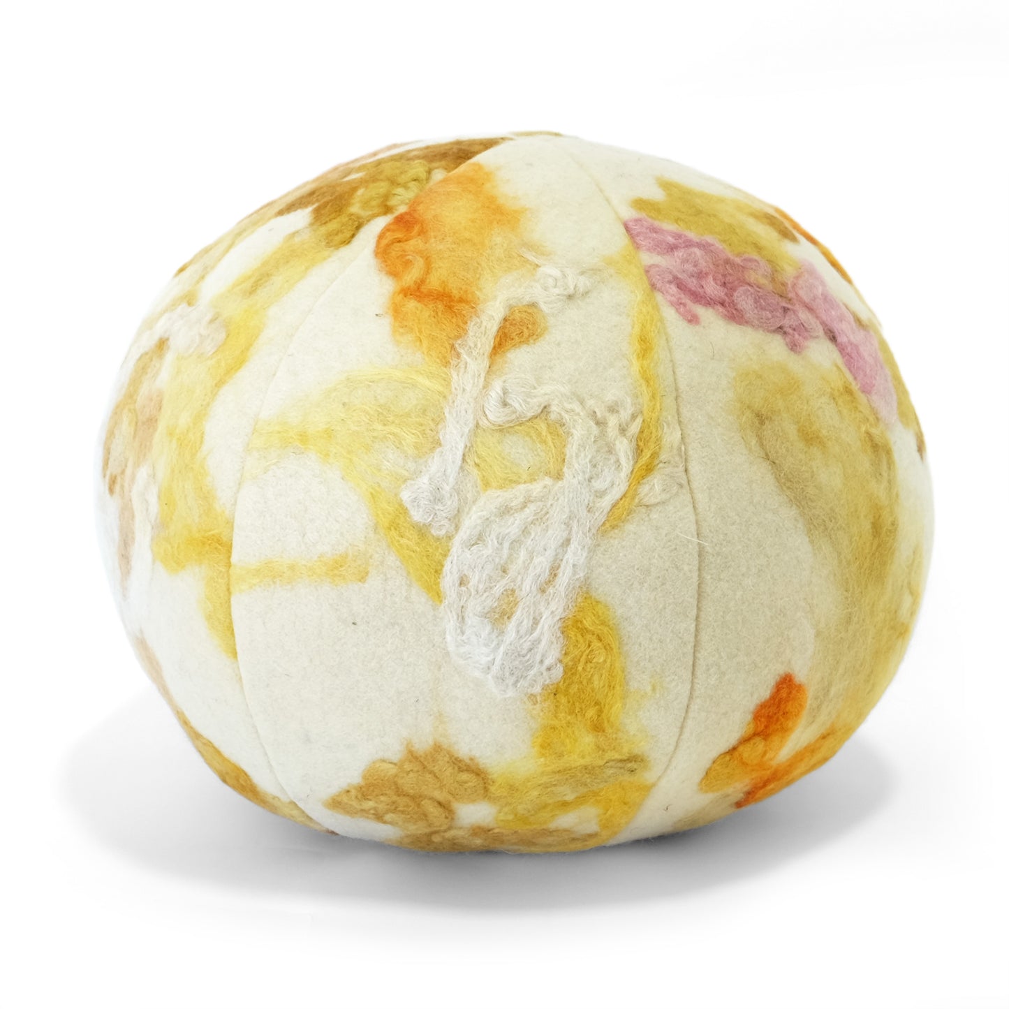 Gotland Turmeric Wool Snowball Pillow