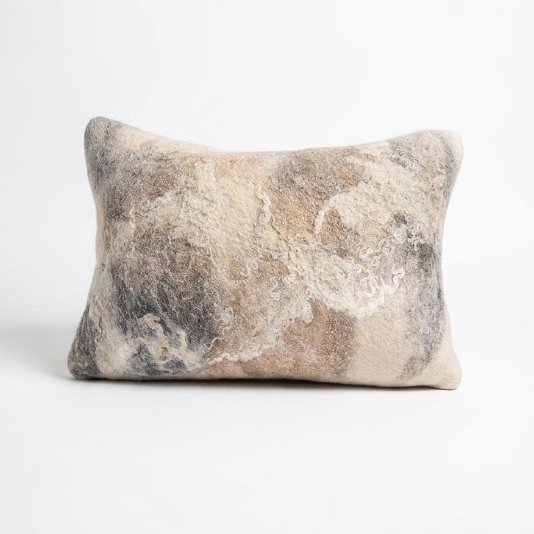Wood Dragon Light Wool Pillow 16"x22"
