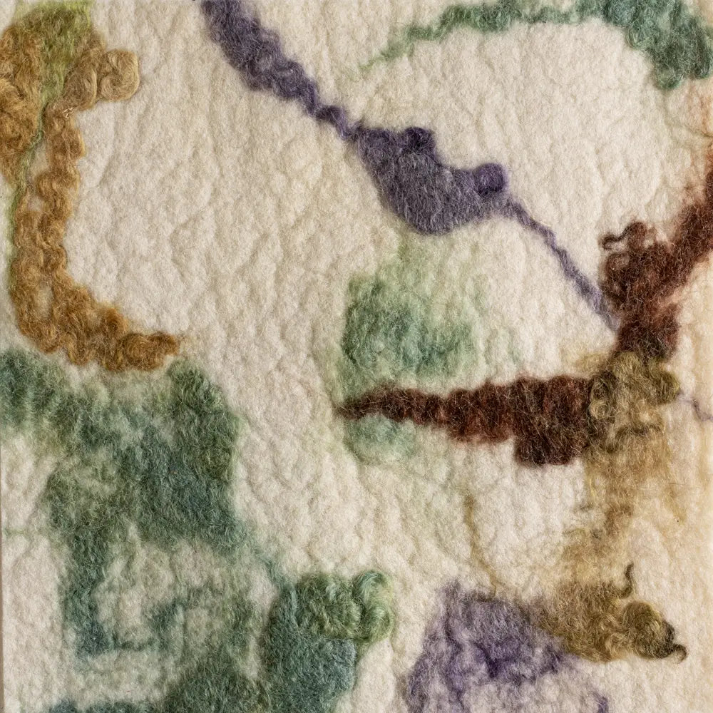 Botanical Felted Wool Throw