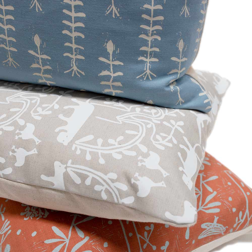 
                      
                        Grasshoppers and Dragonfly Cotton + Linen Pillow
                      
                    