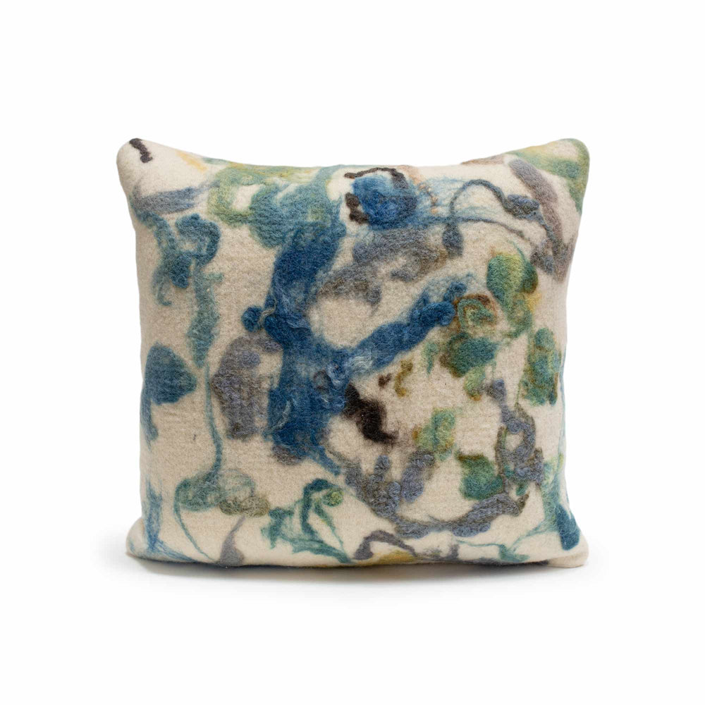 Botanical Indigo Wool Pillow 20x20