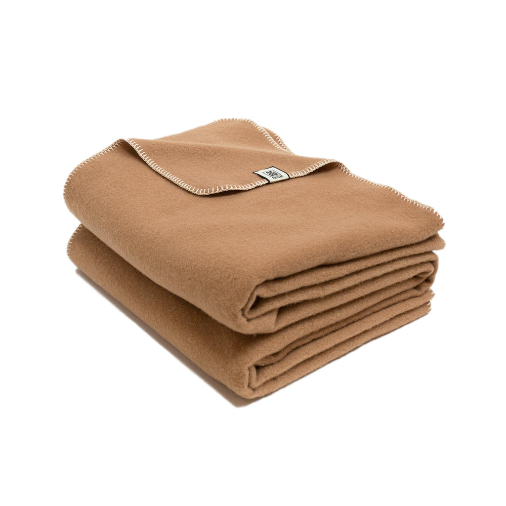 The Portia Throw - 100% Merino in Camel