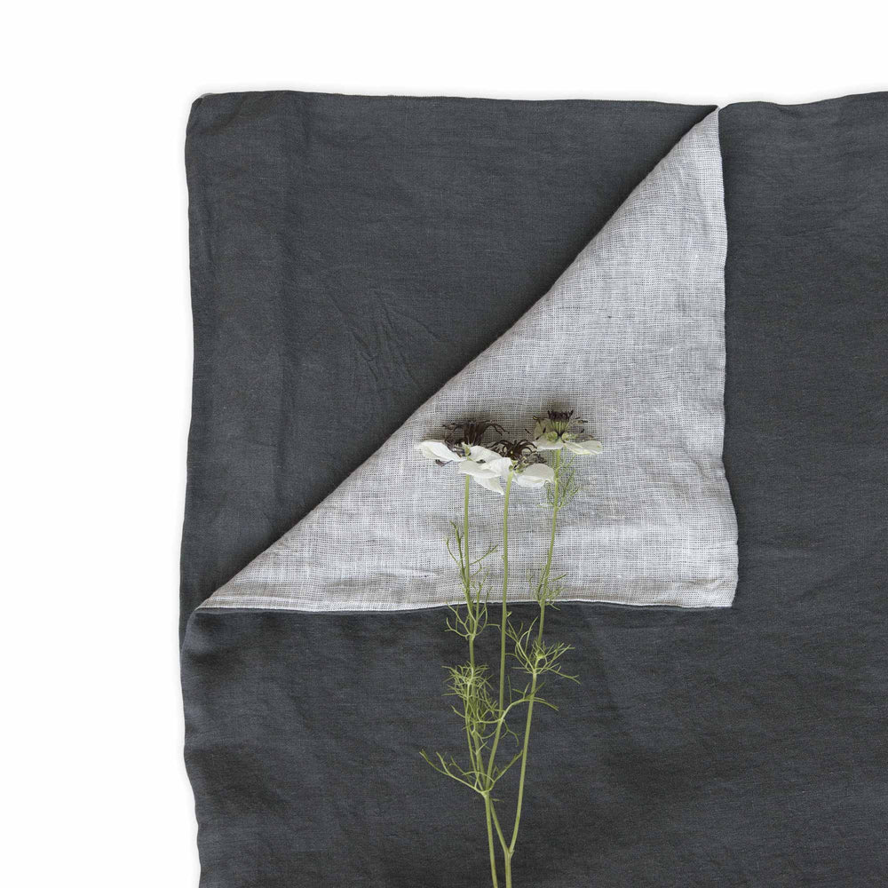 Ashley Linen Duvet Cover Dark Grey/Light Grey - JG Switzer