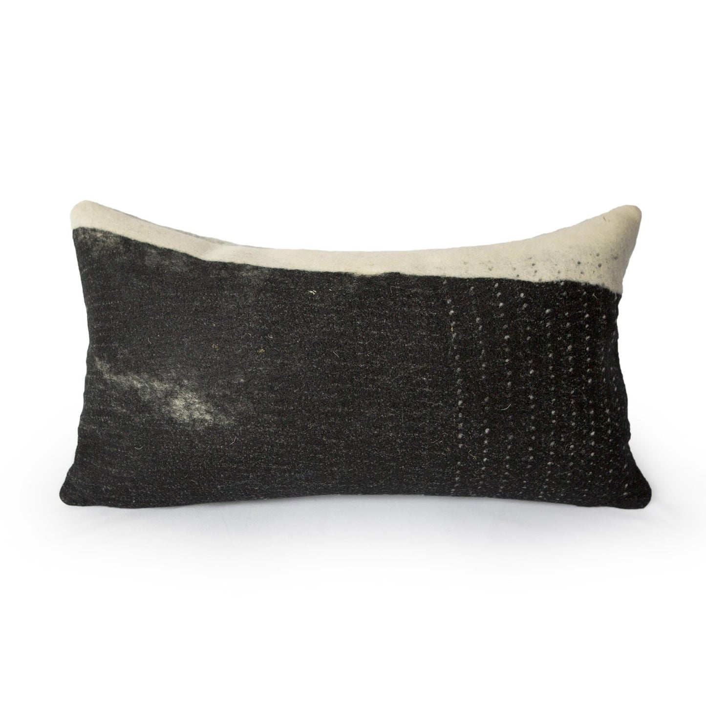 Wensleydale Felted Wool Pillow B&W - JG Switzer