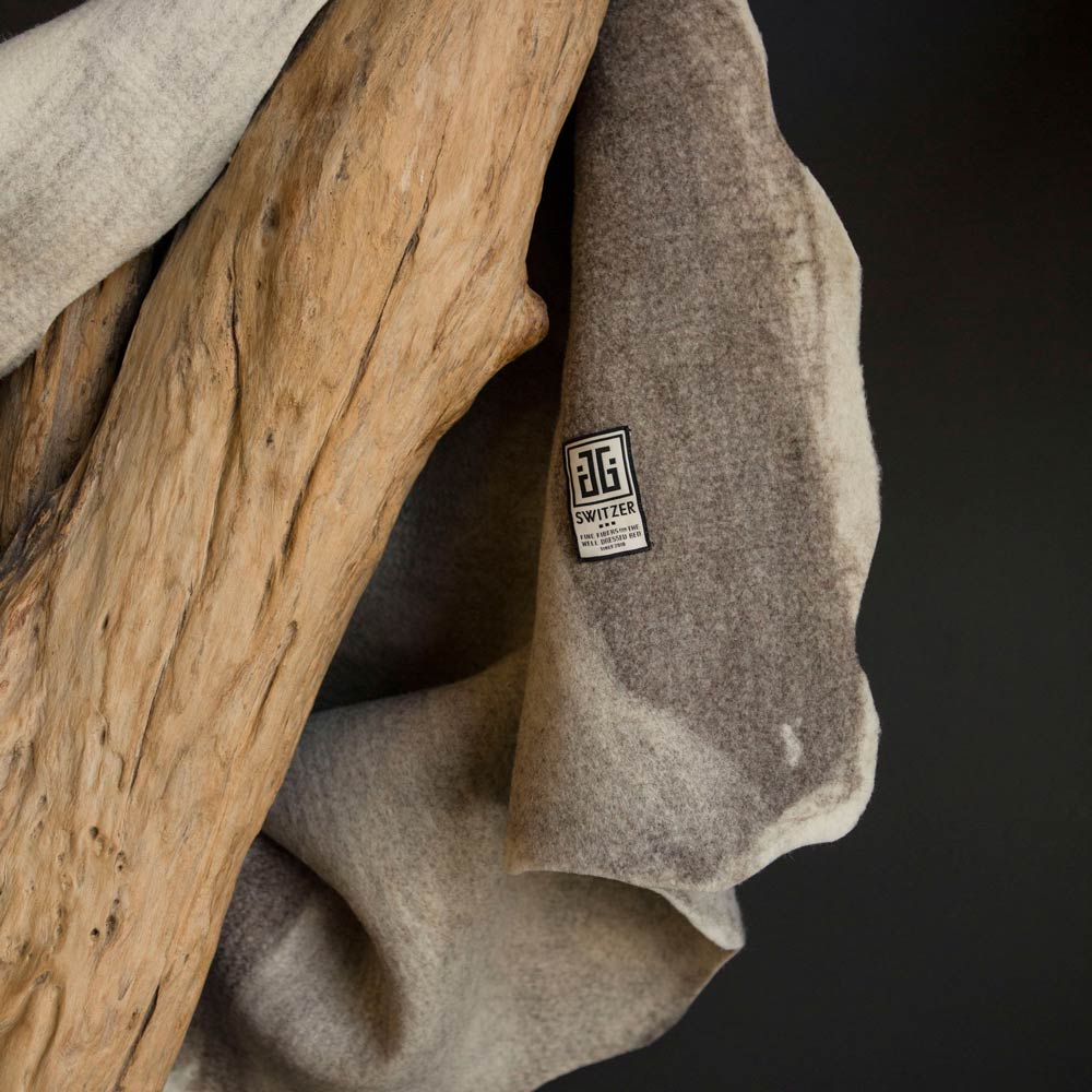 
                      
                        Shetland Cloud Felted Wool Reversible Throw
                      
                    