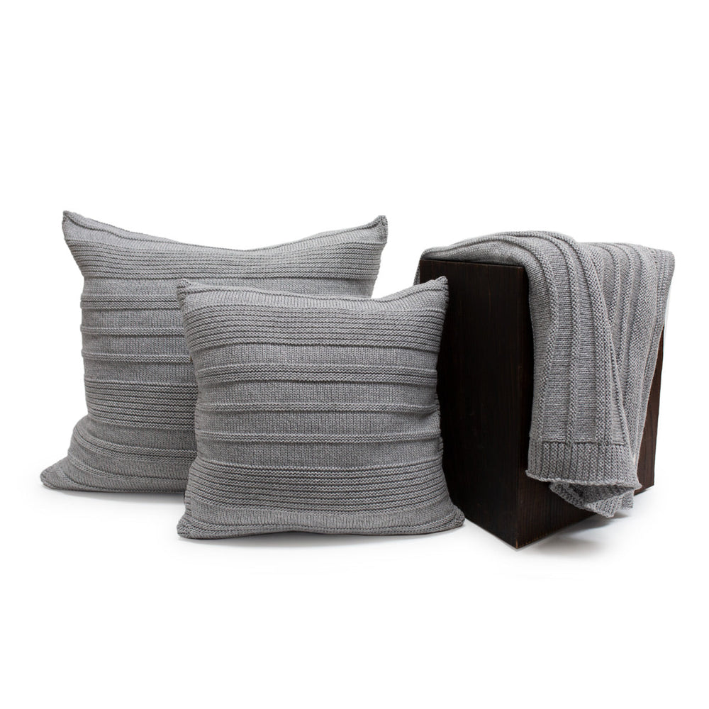 
                      
                        Soft Merino Knit Pillow - Grey
                      
                    