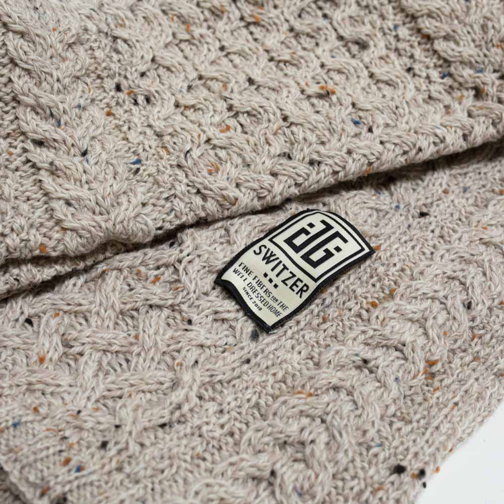 
                      
                        Merino Wool Cable Knit All Year 'Round Throw
                      
                    