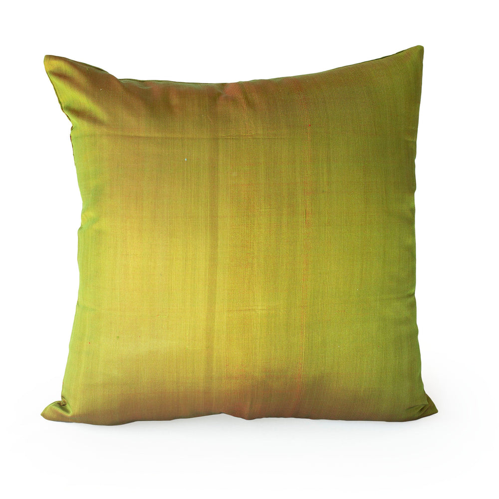 
                      
                        Lotus Flower Silk Pillow - Green Stripe - JG Switzer
                      
                    