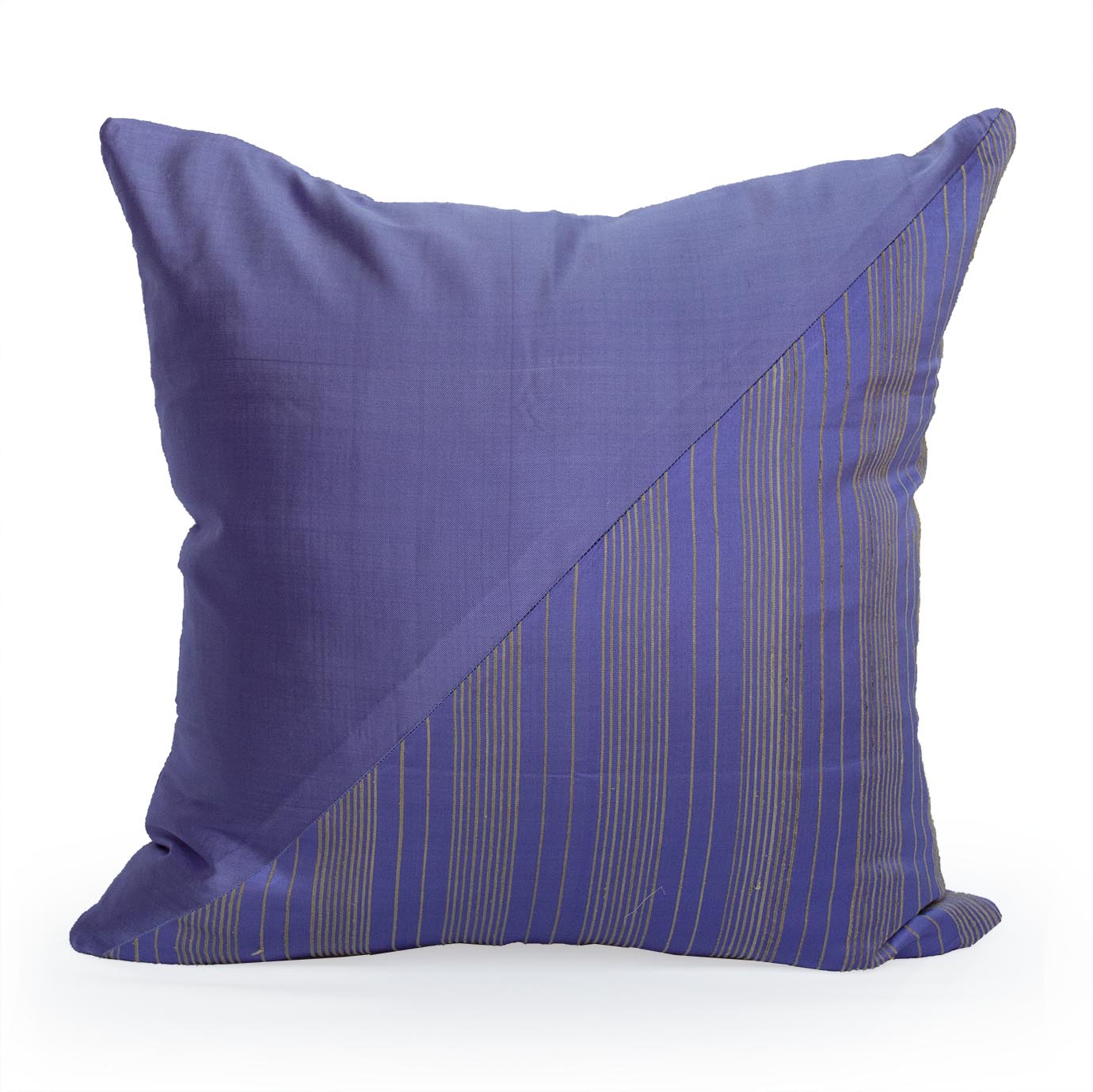 Lotus Flower Silk Pillow - Purple Triangle - JG Switzer