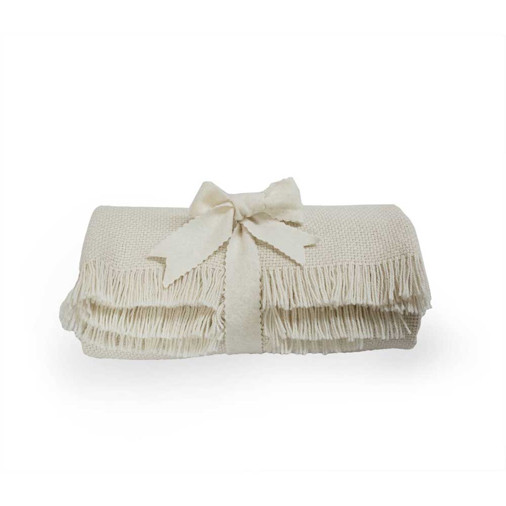 Baby Alpaca Throw - White