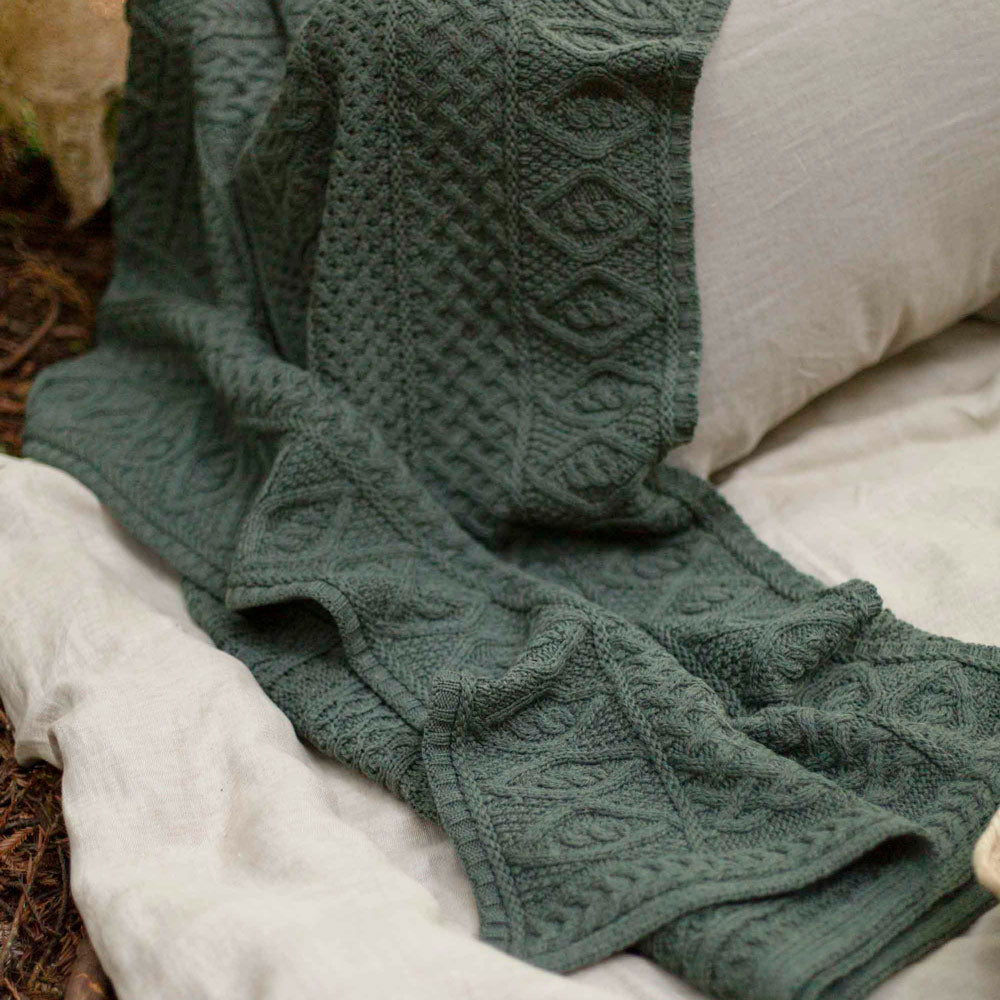 
                      
                        Merino Wool Cable Knit All Year 'Round Throw
                      
                    