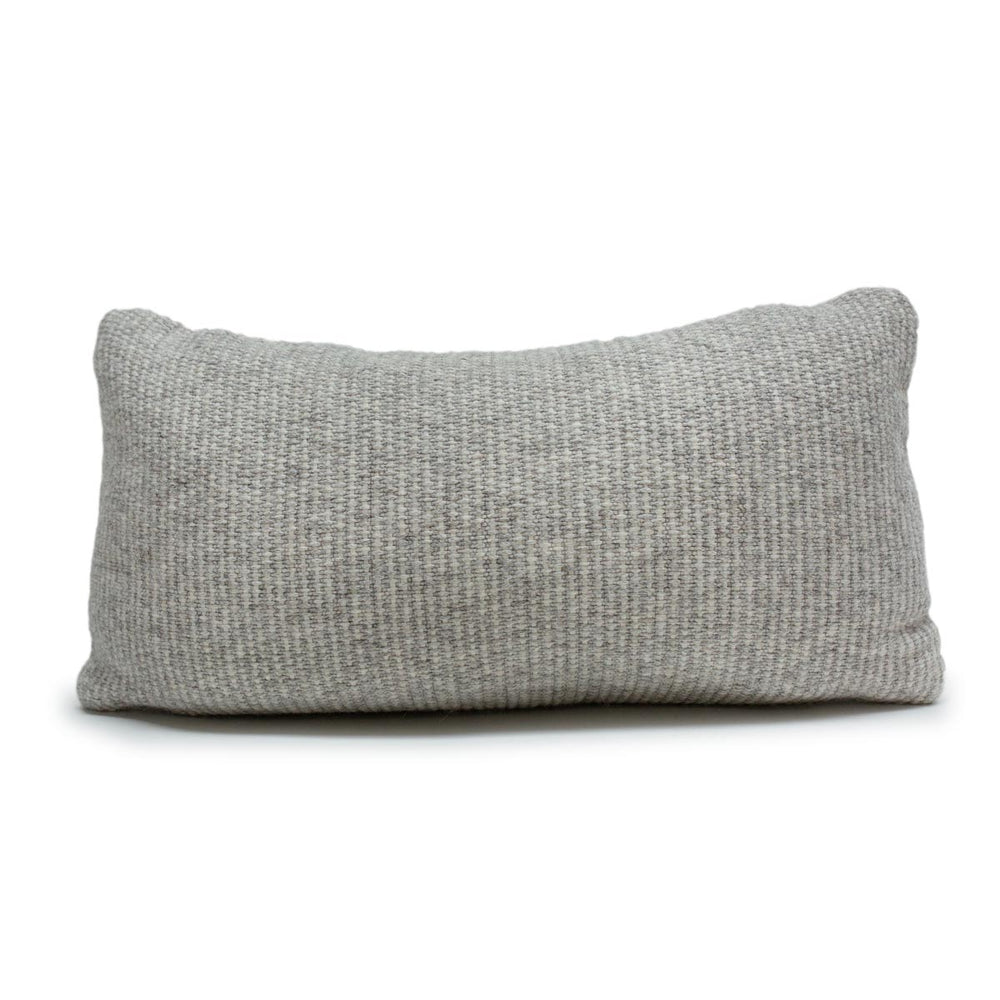 
                      
                        Grey Ribbon Wool Pillow with Prima Alpaca Back in Casa Pebble
                      
                    