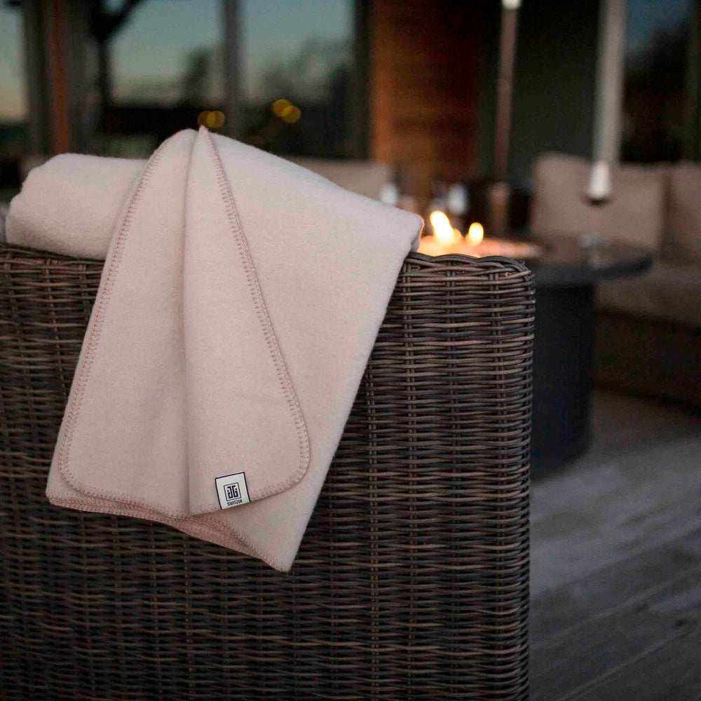 
                      
                        The Portia Throw - Cashmere Blend in Champagne
                      
                    