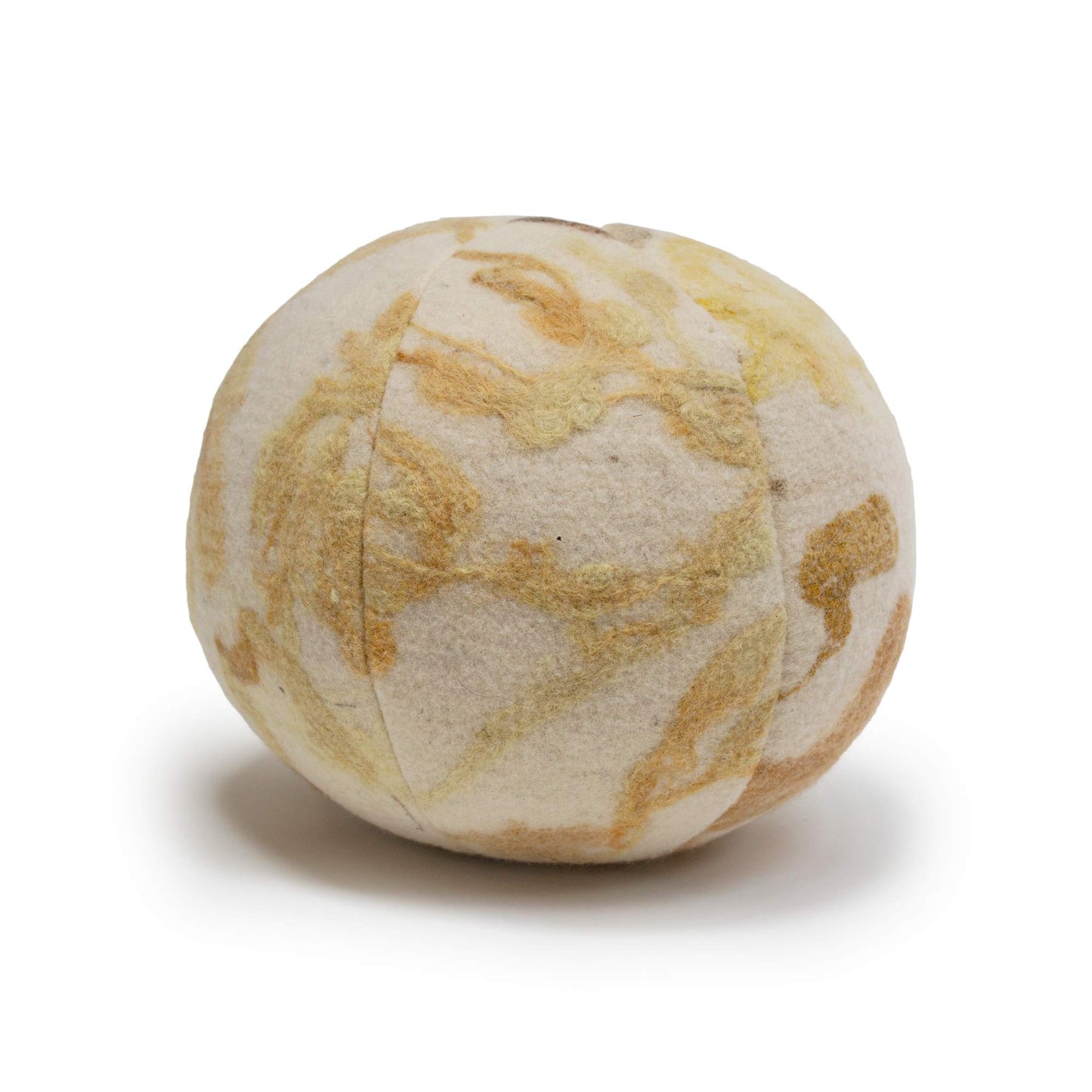 BOTANICAL Plant-Dyed Wool Snowball Pillow - Turmeric Yellow