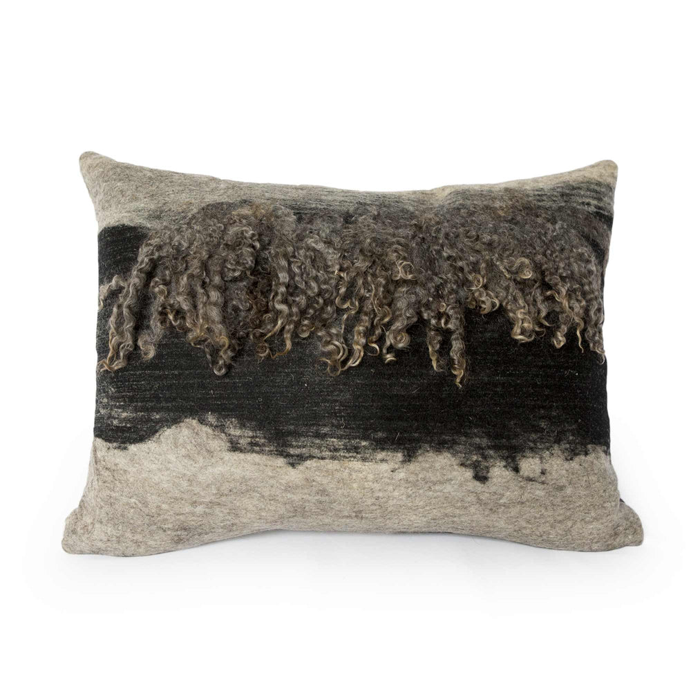 
                      
                        Wensleydale Wool Pillow Grey & Black - JG Switzer
                      
                    