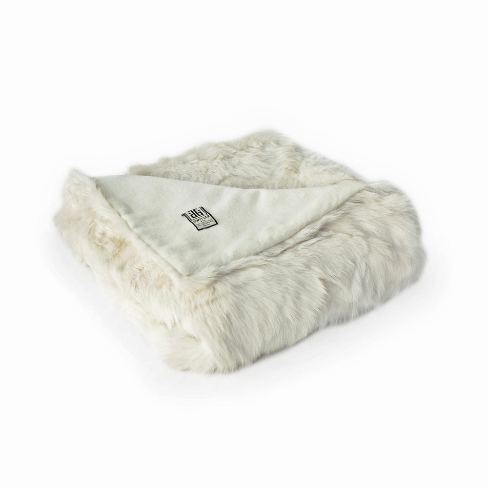 Toscana Real Sheep Fur Throw Lined with Cashmere Blend